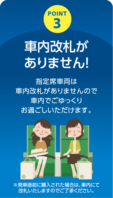 車内改札がありません!